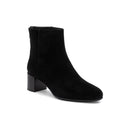 Plaza Back Zip Black Suede Metatarsalgia