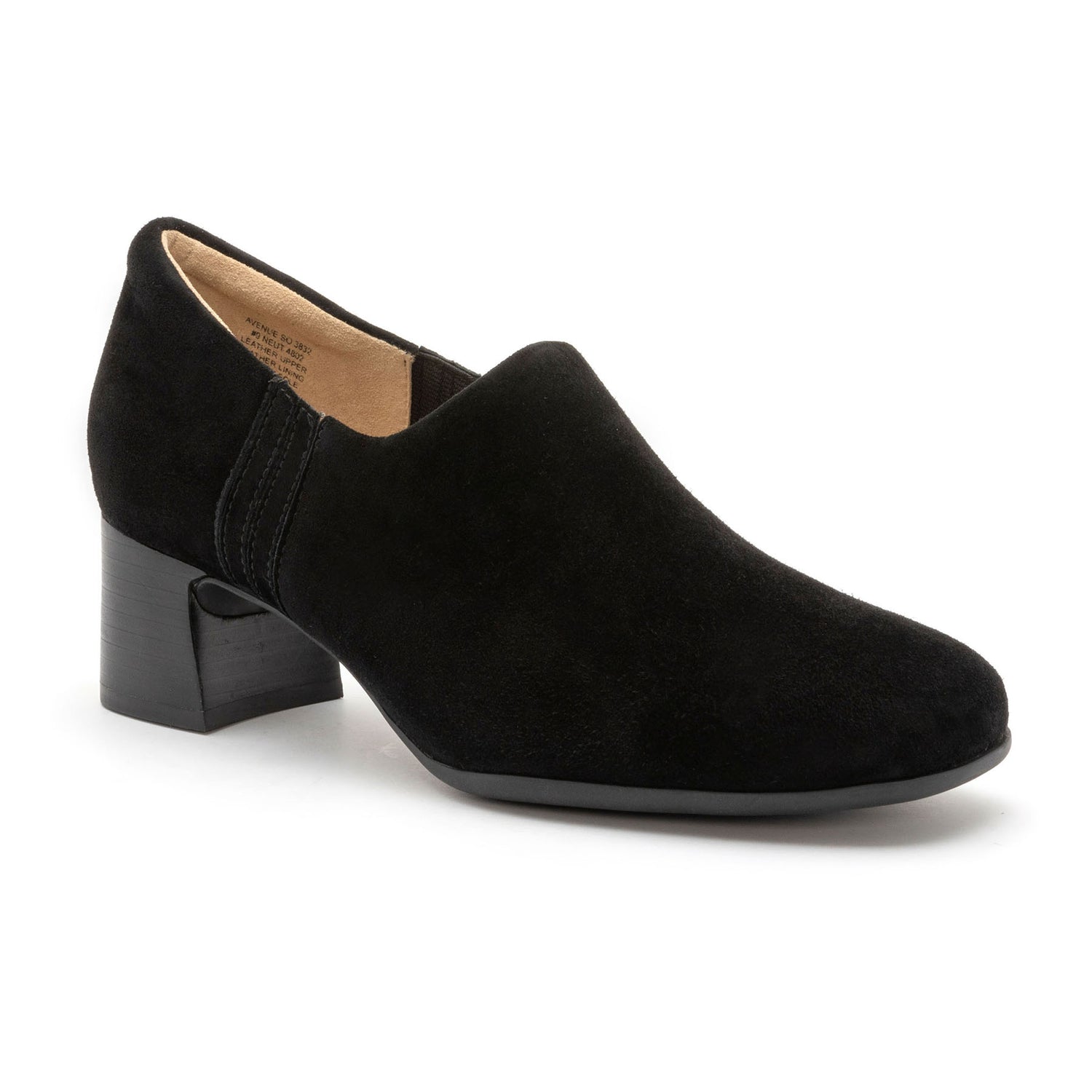 Avenue Slip On Black Suede Metatarsalgia