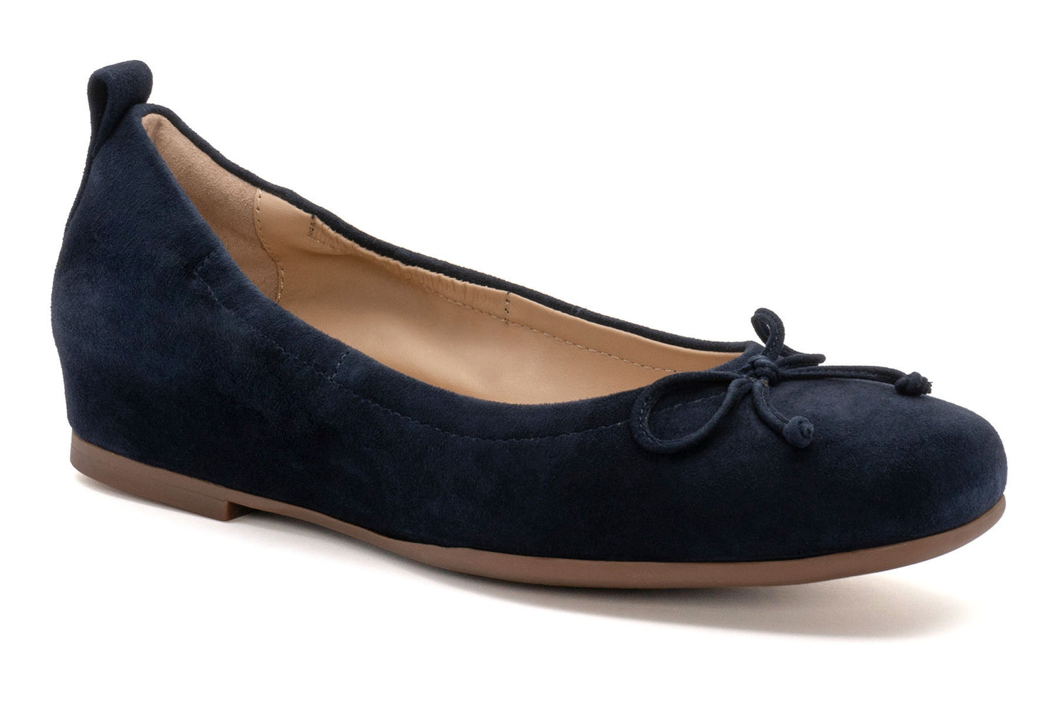 Cadence Bow Navy Suede Metatarsalgia