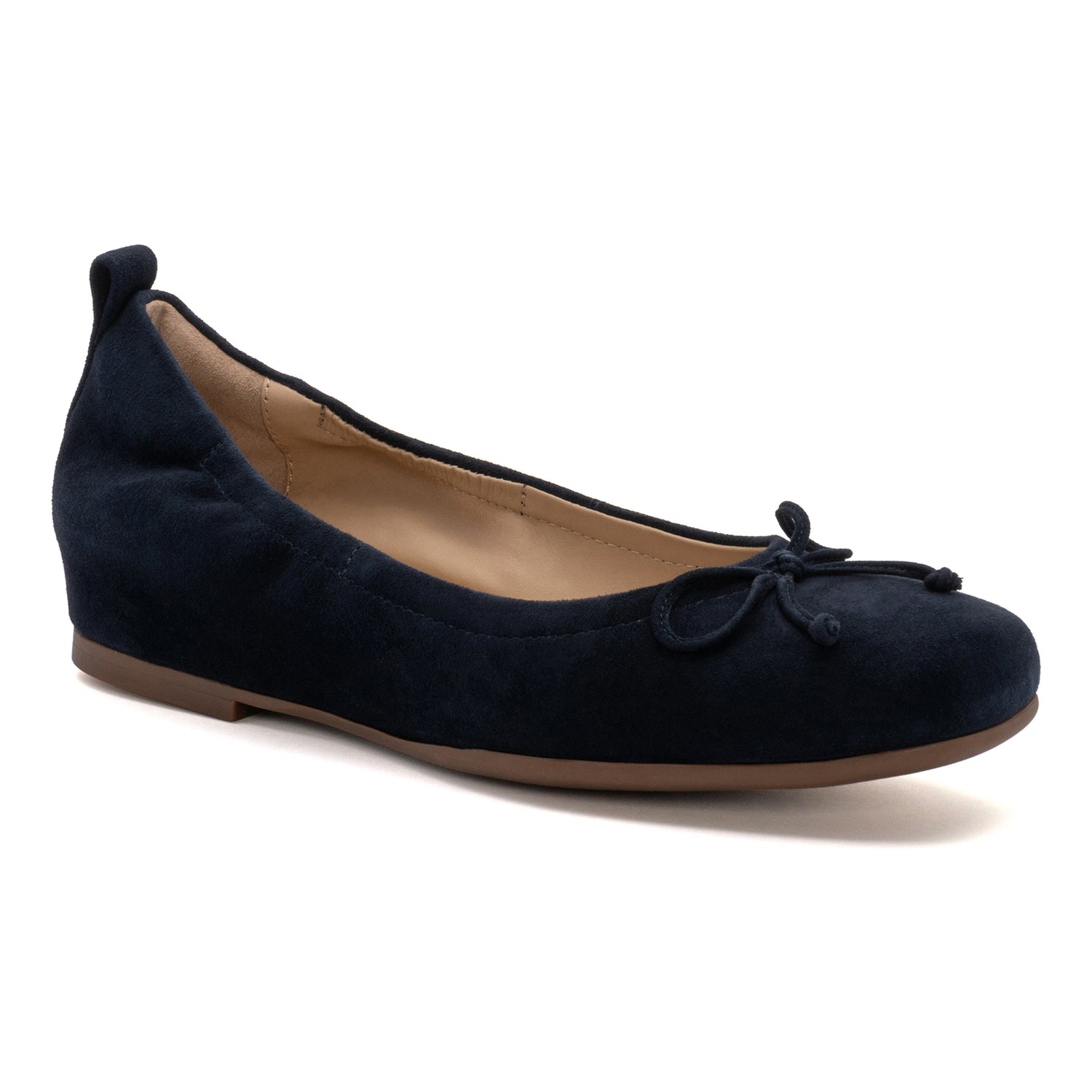 Cadence Bow Navy Suede Metatarsalgia